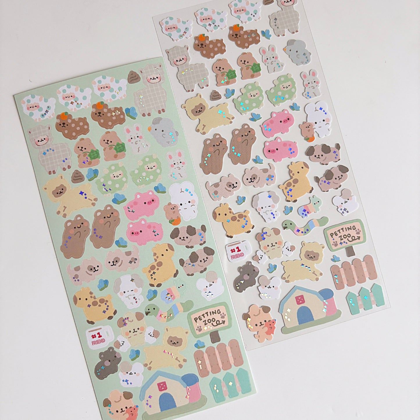 Fuzzy Animals Sticker Sheet