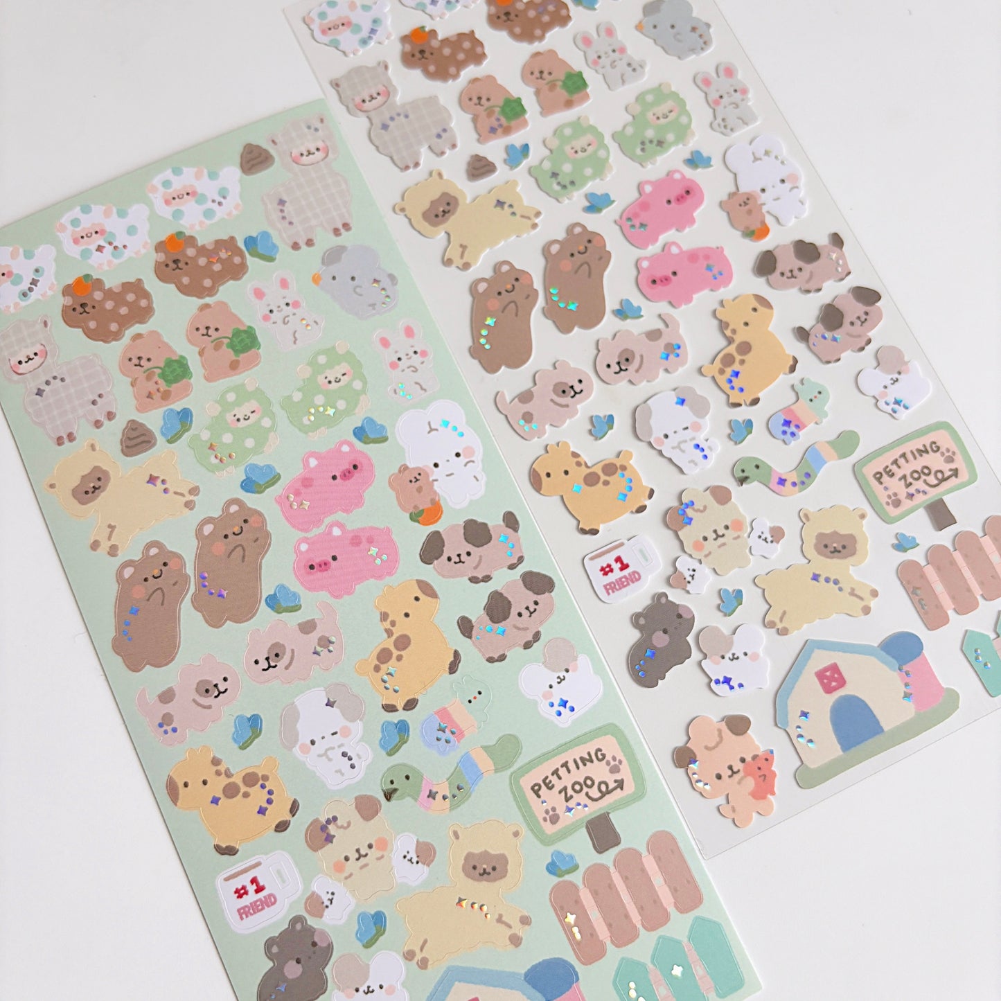 Fuzzy Animals Sticker Sheet