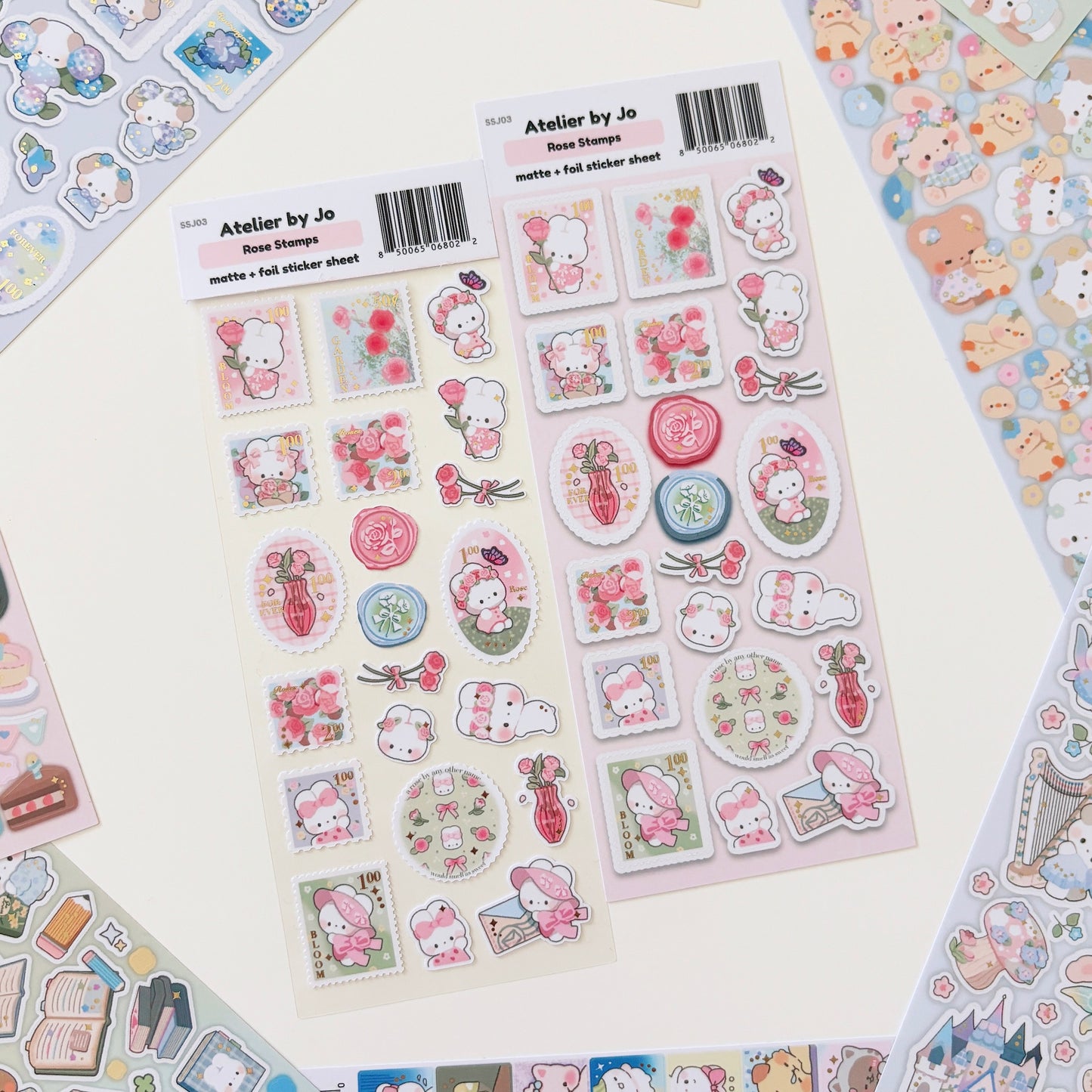 Rose Stamps Sticker Sheet