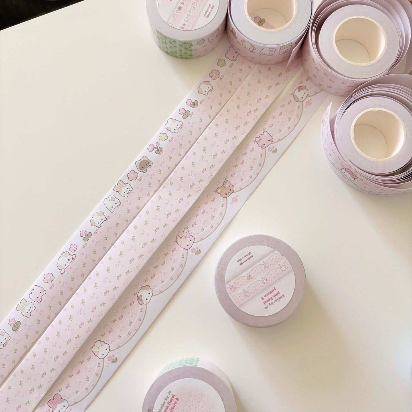 Floral Patterns Memo Writable Tape
