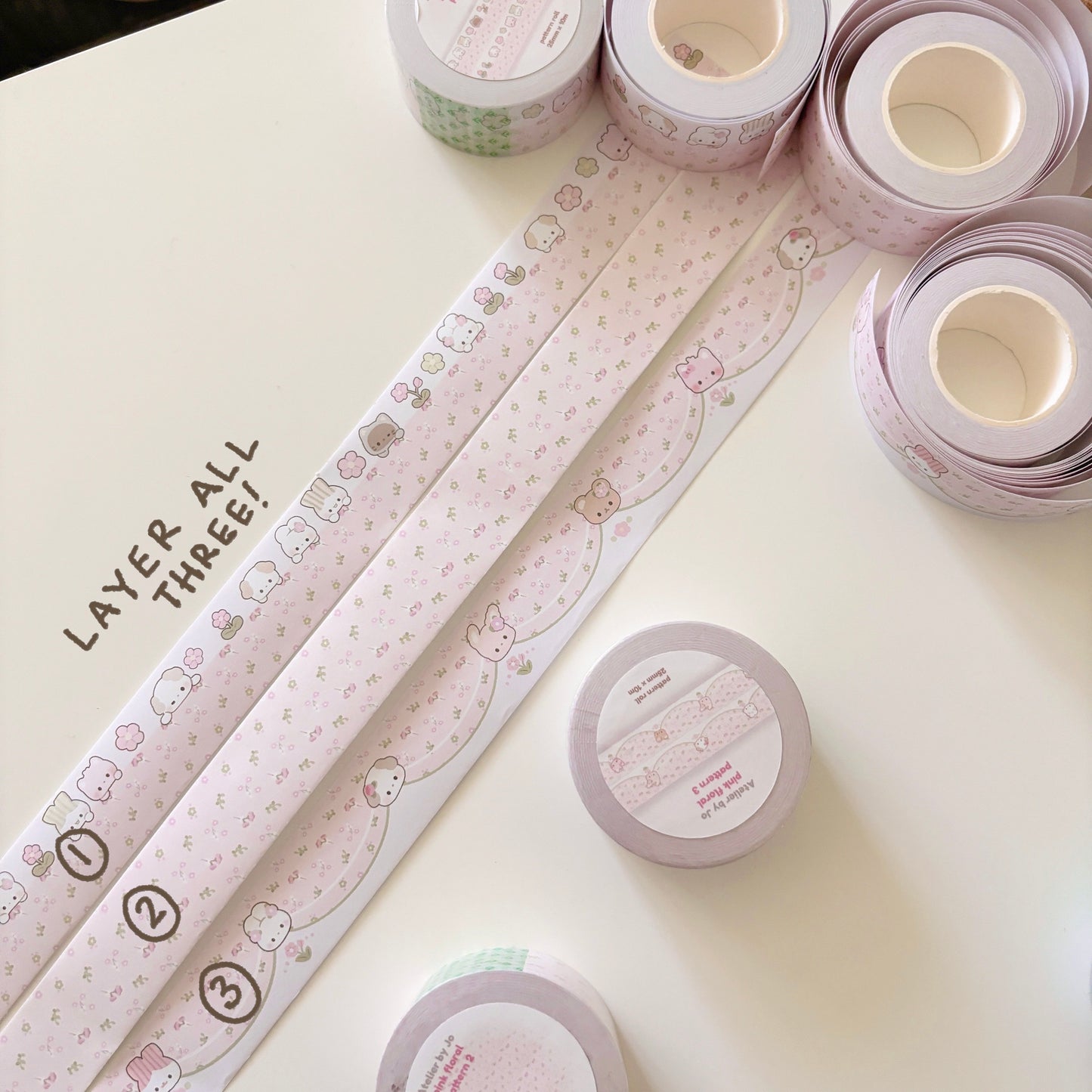 Floral Patterns Memo Writable Tape