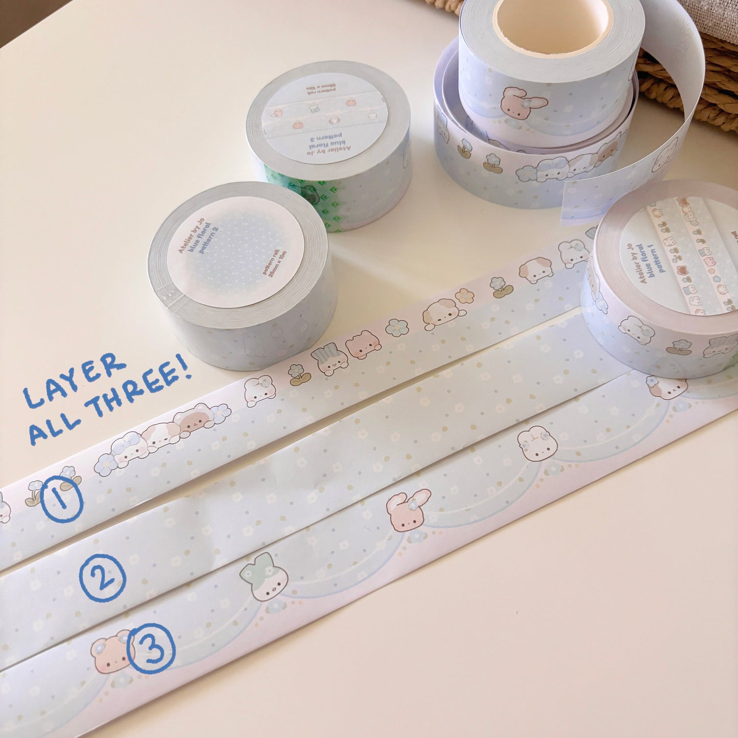 Floral Patterns Memo Writable Tape