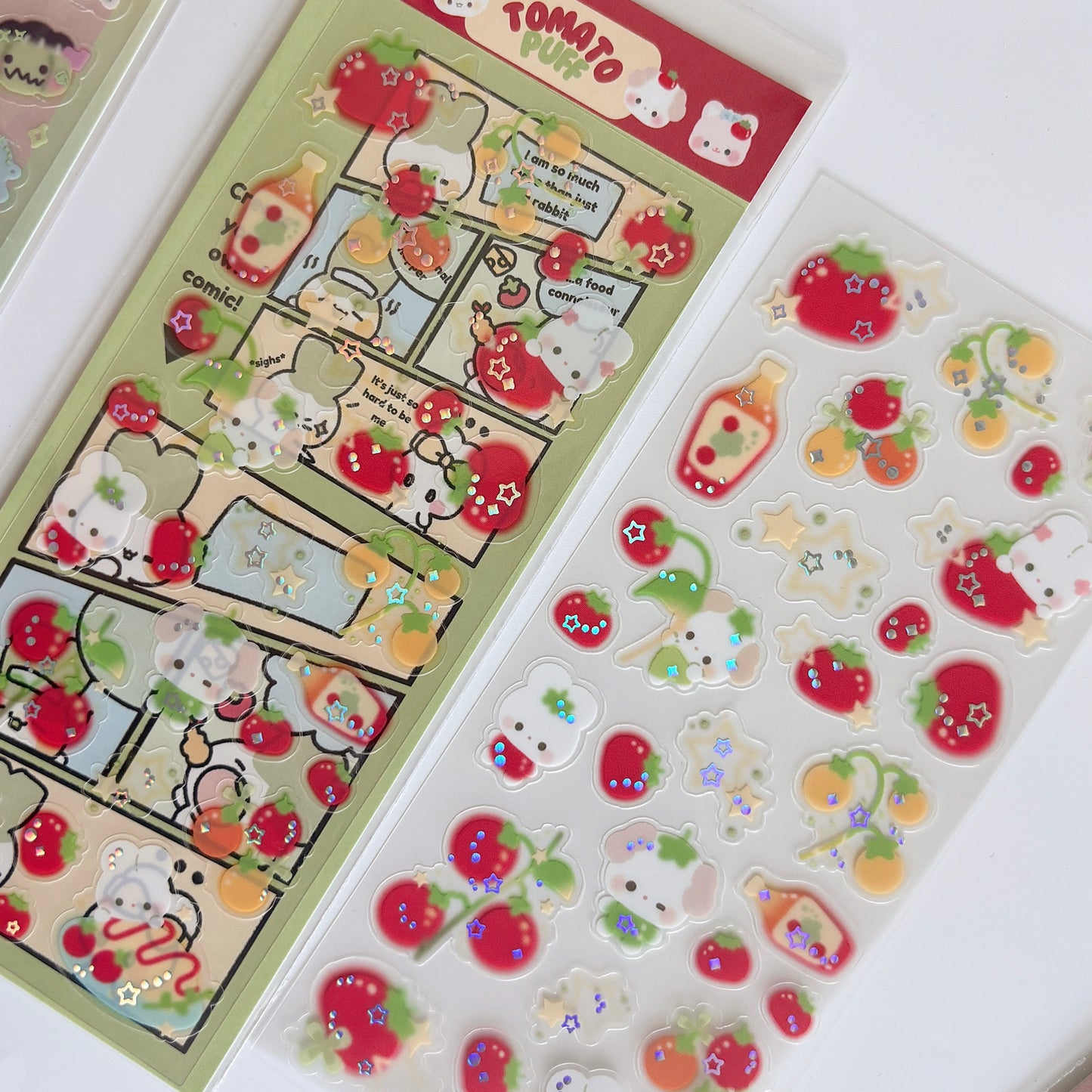 Tomato Puff Clear Sticker Sheet