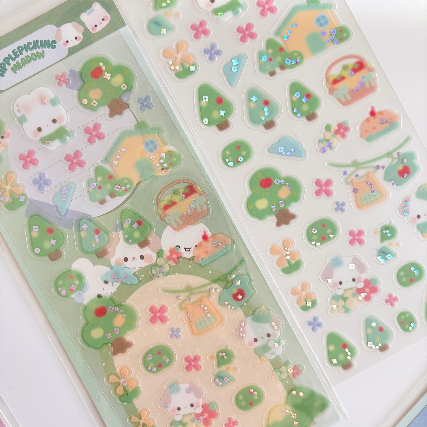 Apple Picking Clear Sticker Sheet