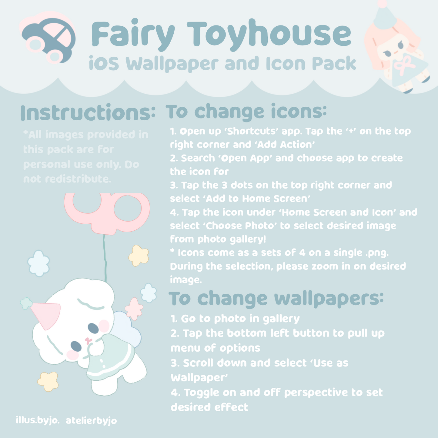 Toyhouse Digital Wallpaper and Icon Set for iOS