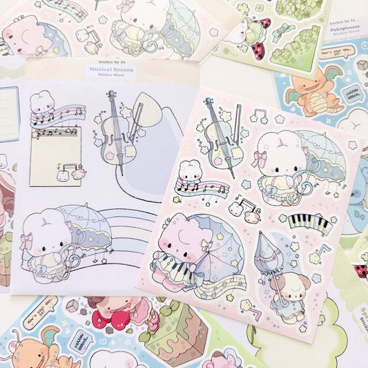 Musical Season: Large Illustrative Sticker Sheet