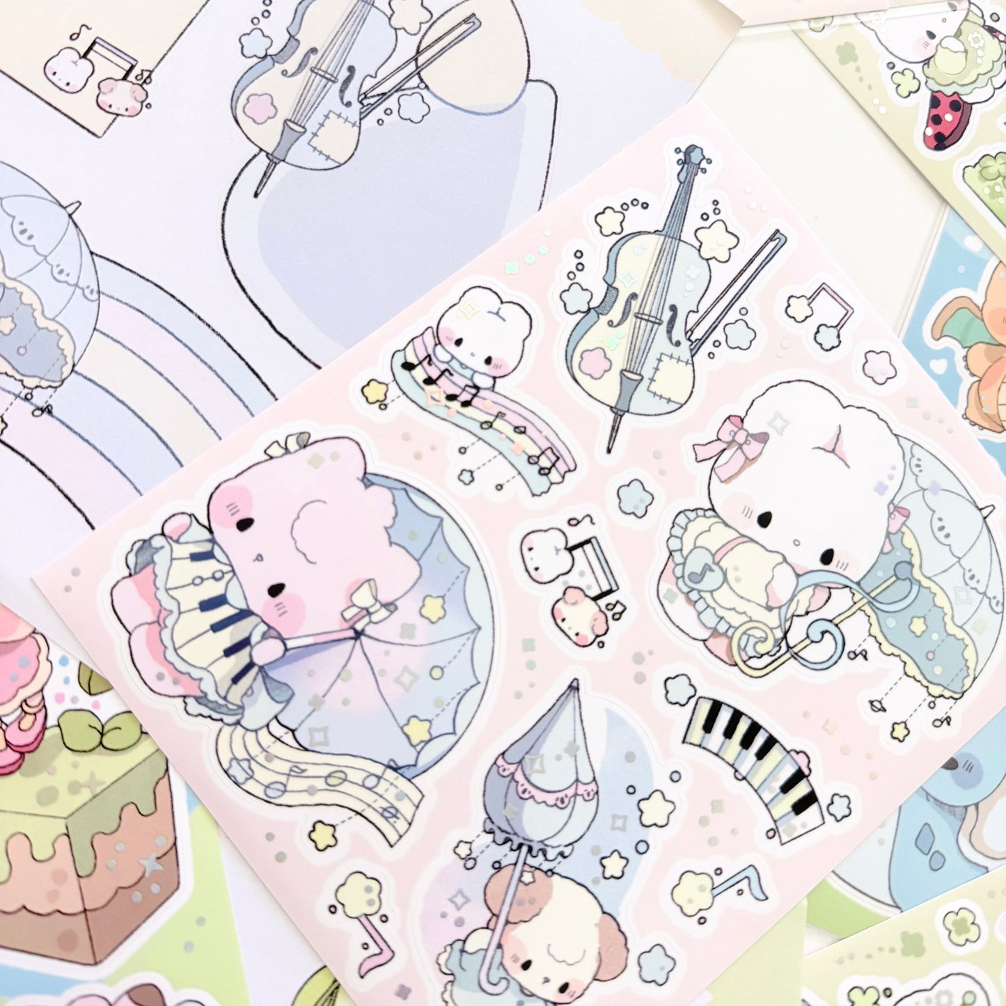 Musical Season: Large Illustrative Sticker Sheet
