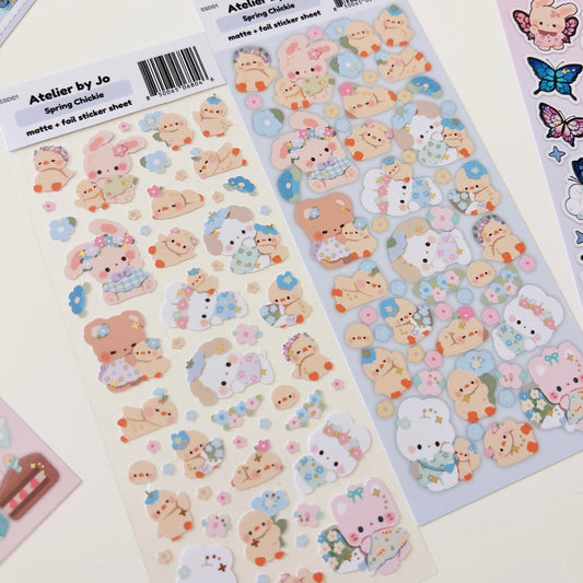 Spring Chick Sticker Sheet