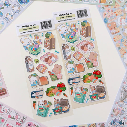 Grocery Shopping Sticker Sheet