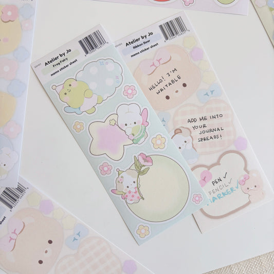 Frog Fairy Memo Sticker Sheet