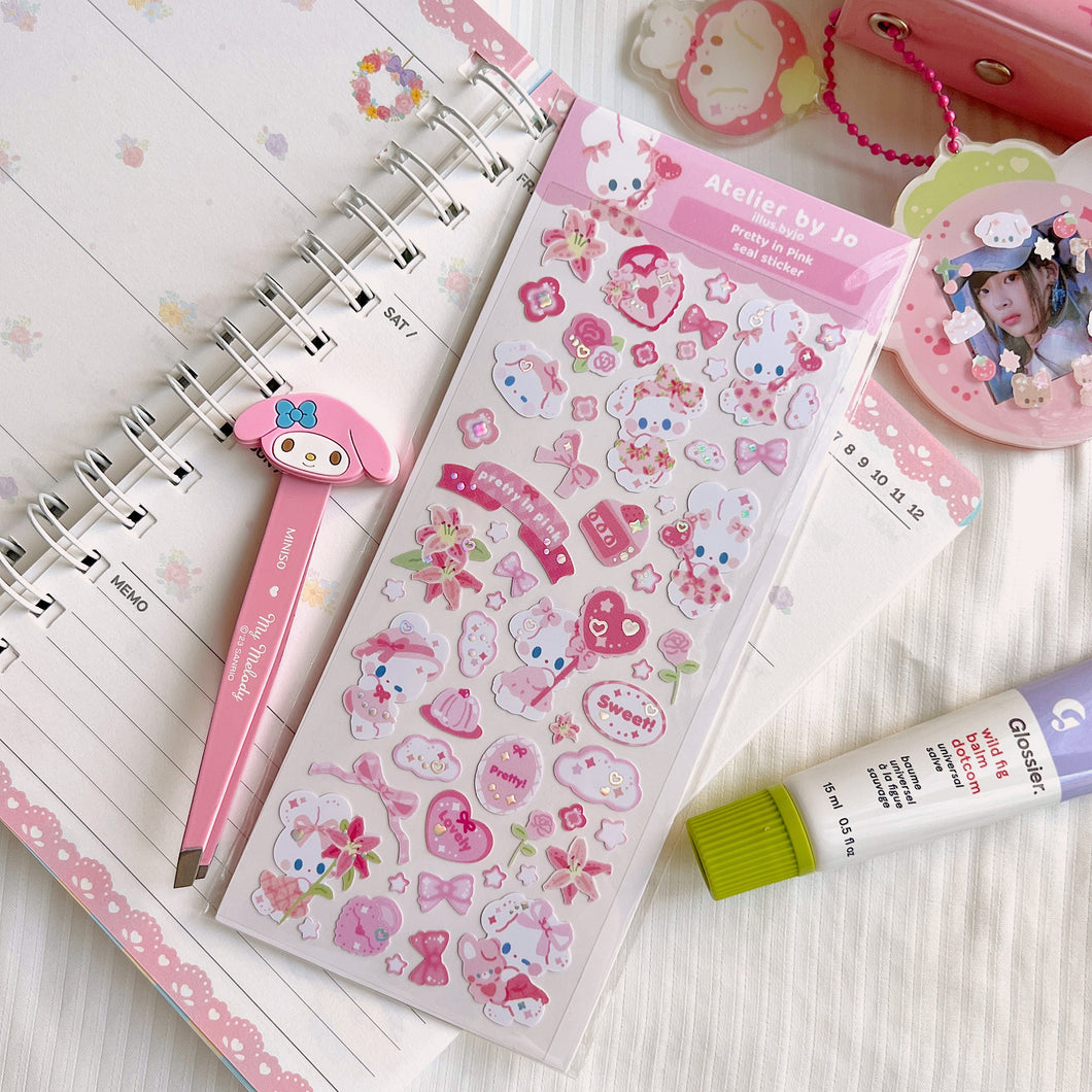 Pretty in Pink Deco Sticker Sheet