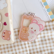 Load image into Gallery viewer, Bear Phone Photocard Holder Epoxy Charm

