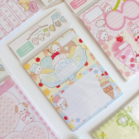 Ice Cream Notes Memo Pad