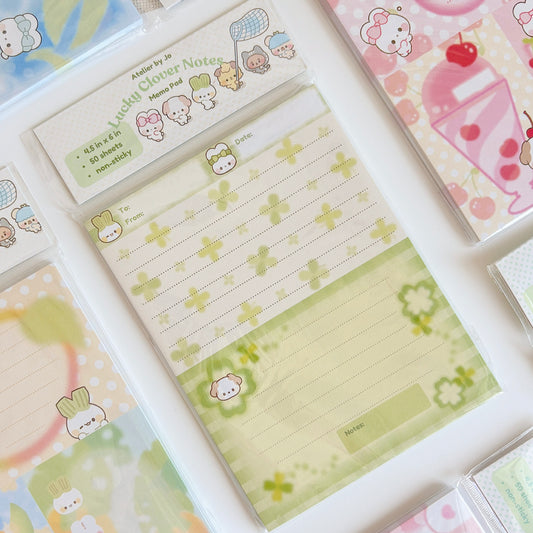 Green Clover Memo Pad
