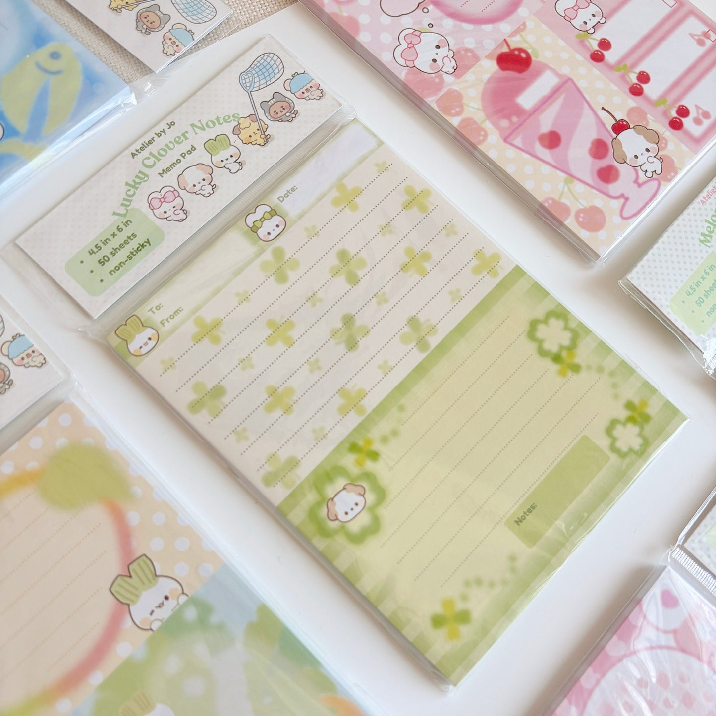 Green Clover Memo Pad