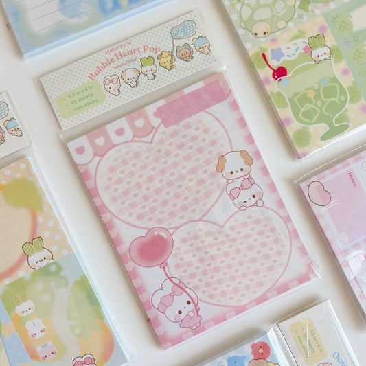 Bubble Heart Memo Pad