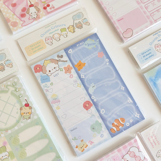 Ocean Critters Memo Pad