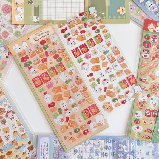 Cracker Snacks Sticker Sheet