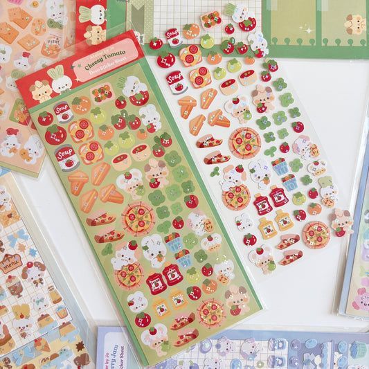 Cheesy Tomato Sticker Sheet