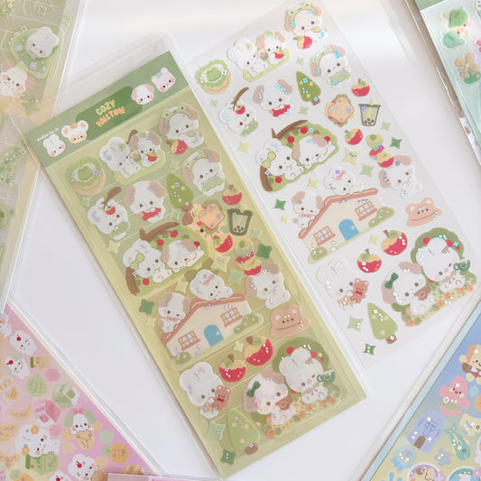 Cozy Falltime Clear Sticker Sheet