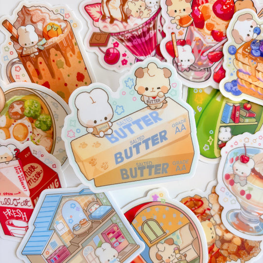 Butter Vinyl Sticker