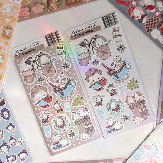 Chocolate Winter Journaling Sticker Sheet
