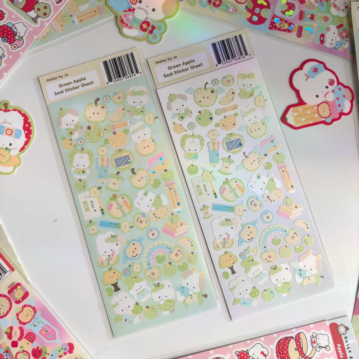 Green Apple Deco Sticker Sheet