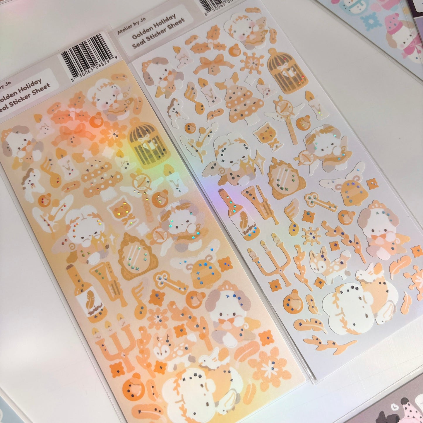 Golden Holiday Deco Sticker Sheet