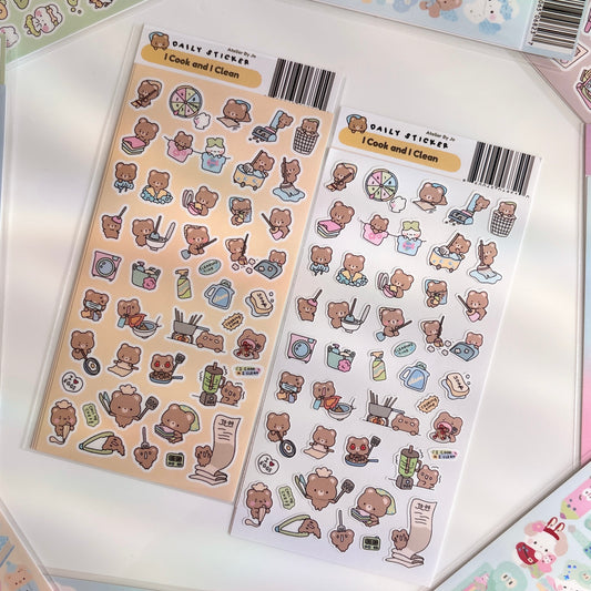I Cook and I Clean Journaling Sticker Sheet