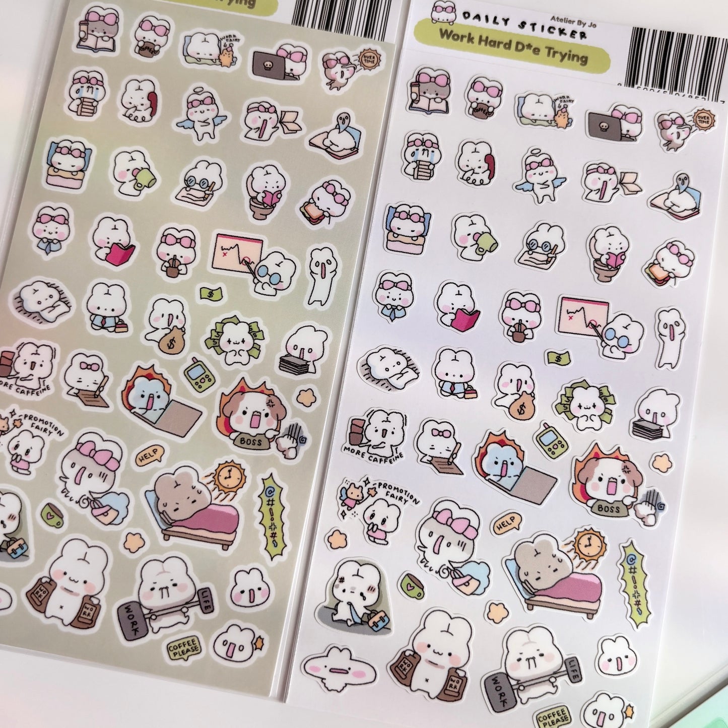 Work Hard Die Trying Sticker Sheet