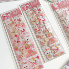 Load image into Gallery viewer, Strawberry and Creme Medium Deco Sticker Sheet
