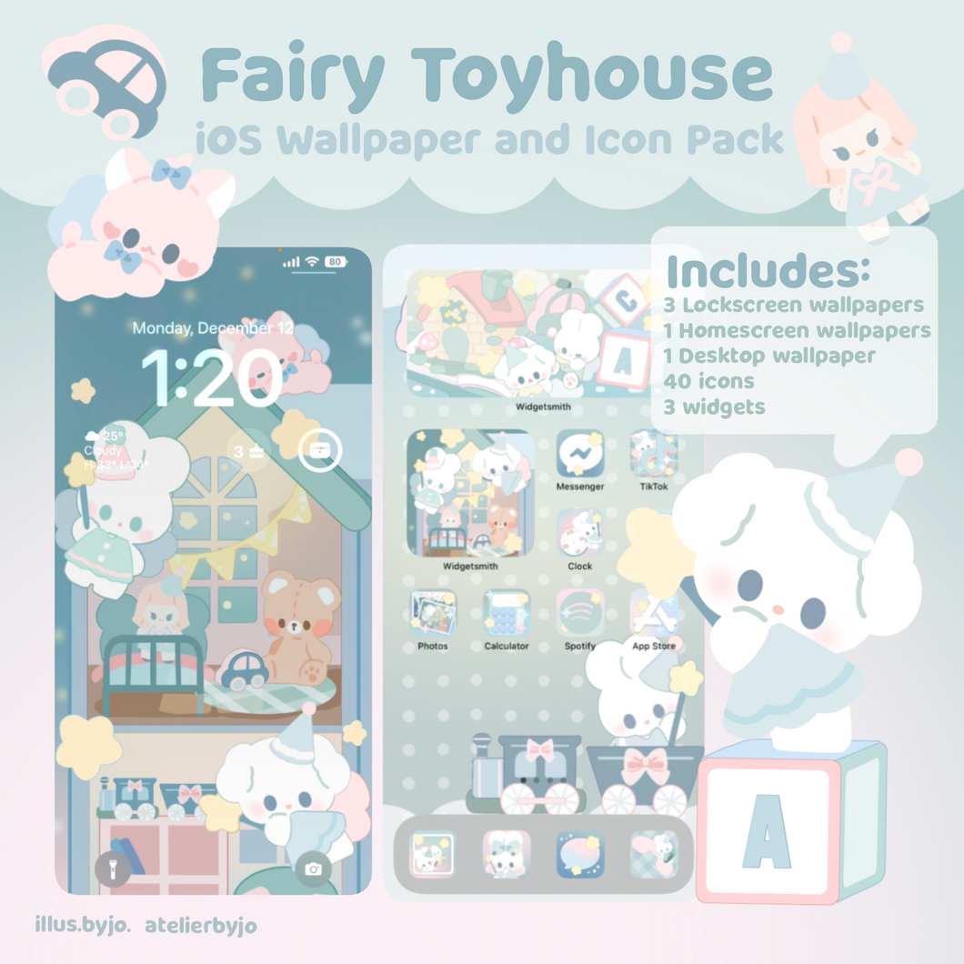 Toyhouse Digital Wallpaper and Icon Set for iOS