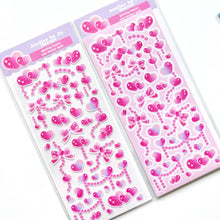 Load image into Gallery viewer, Glowing Heart Confetti Matte Deco Sticker Sheet
