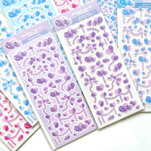 Load image into Gallery viewer, Glowing Heart Confetti Matte Deco Sticker Sheet
