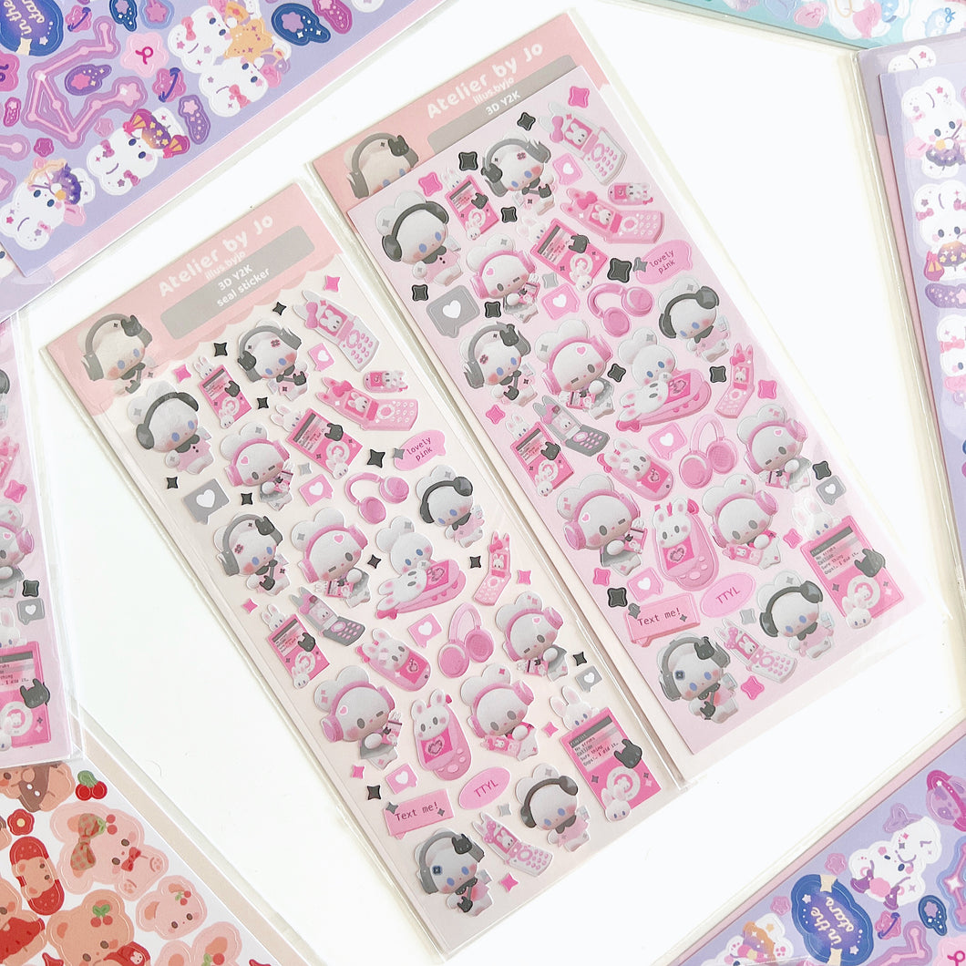 3D Y2K Deco Sticker Sheet