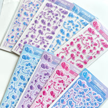 Load image into Gallery viewer, Glowing Heart Confetti Matte Deco Sticker Sheet
