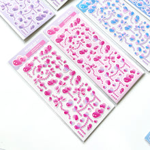 Load image into Gallery viewer, Glowing Heart Confetti Matte Deco Sticker Sheet
